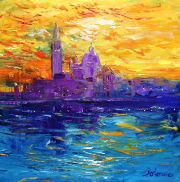 Sunrise Isola San Giorgio Maggiore Venice 24x24 Sunrise Isola San Giorgio Maggiore Venice 24x24